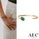 AEC PARIS 巴黎品牌 白鑽綠瑪瑙手環 可調式簡約金手環 BANGLE BOLINA