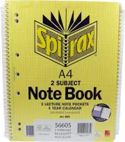605 2 Subject Notebook A4 250 Page