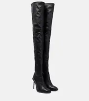 [Ann Demeulemeester] Ann Demeulemeester Adna over-the-knee leather boots AU 4 black