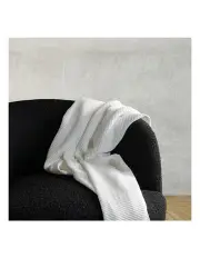 [Ettitude] Blissful Clean Bamboo Waffle Throw Blanket in Cloud