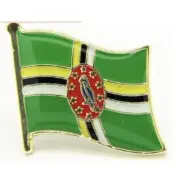 Dominica Flag Country Pin Lapel Tie Necktie Tack LDS Missionary Statesman Ties