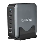 [GaN Tech]Bakeey YMS-666 285W 6-Port USB PD Charger 6USB-C PD Fast Charging Desktop Charging Station EU Plug US Plug for