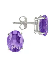 Gem Spark Silver 0.60 ct. tw. Amethyst Studs