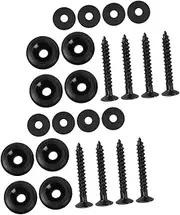JOINPAYA 8pcs Guitar Strap Buckle Bass Guitar Kit Guitar Case Ukulele Locks Acoustic Guitar Lid Strap Tuning Pegs Wheel Arch Lining Screws Guitar Strap Lock Pin Holder Straps Metal Black