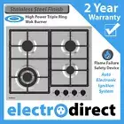 Brilcon 60cm Gas Cooktop Stainless Steel + Wok Burner Stove Cook Top Hob Cooker