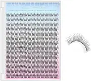 168Pcs 9-12mm Naturals Lash Extension Kit, Fluffy Individual Lashes Extension, Natural Lash Clusters Natural Look Eyelash Clusters Thick Dramatic Black Band Eyelash Extension False Eyelashes