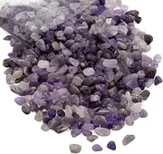 Amethyst Crushed Quartz Chips Stone Pieces, Natural Healing Reiki Crystal Polished Gemstones for Jewelry Making, Home Decoration, Vase Filler, DIY Crafts – 1 LB Bulk