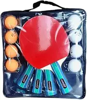 Table Tennis Racket Set Table Tennis Racket Suit Sporting Supplies Portable Table Tennis Racket Set Four Table Tennis Rackets with Bag 8 s