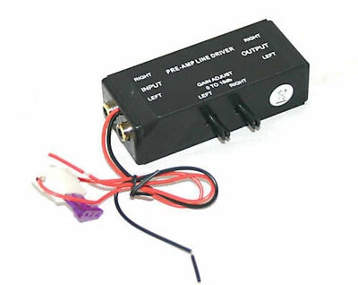 Pre-Amp RCA Input/Output Line Driver Signal Amplifier