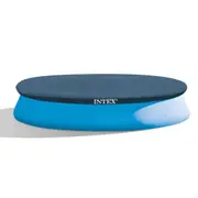Intex 12ft Easy Set Cover 6P UV Resistant PVC Rope Tie for Swimming Pool Blue