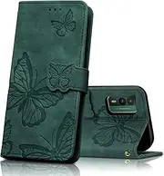 [CXTcase] Mobile Phone Case for Nokia XR21/Nokia XR30 Case, Protective Flip Case for Nokia XR21, PU Leather Magnetic Butterfly Leather Case for Nokia XR30, Green