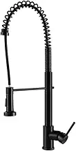 Cefito Kitchen Tap, 360° Gooseneck Sink Mixer Taps Pull Out Spray Head Rotating Faucet Water Aerator Extender for Home Bathroom Laundry, Brass Body Hot and Cold Switch Retractable 120cm Length Black