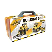 40pc Construct IT Buildables 2-in-1 Site Vehicle/Truck Set w/ Case Kids 3+ YLW