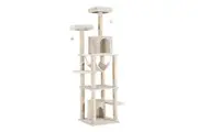 Petzly Cat Tree Tower Scratching Post 180cm Beige