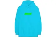 Billie Eilish Unisex Adult Thermal Photo Back Print Hoodie (Neon Blue) (M)