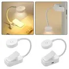 Mini LED Reading Book Light Table Lamp Adjustable USB Rechargeable Clip-On GXJ