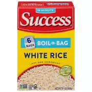 Boil-In-Bag Rice, White Rice, Quick and Easy Rice Meals, 21-Ounce Box