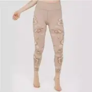 Offline By Aerie Tan Floral Hi-Rise 7/8 Legging NWT Size XS