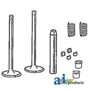 Compatible With John Deere VALVE TRAIN KIT .003" VTK4591-3 450G, 450E, 450D (SN