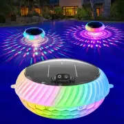 Floating Pool Lights Solar Powered, 7.6" RGB Dynamic Upper and Lower Color Ch...