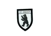Patch printed embroidery travel souvenir shield city flag switzerland st galles