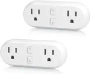 WiFi Heavy Duty Dual Outlet Smart Plug with Individual Control 2 Pack