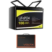 12V 100Ah Lithium Battery + VoltX 200W Solar Panel Kits