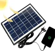 Portable Solar Panel - 6W Solar Charger Kit, Solar Panel Bank, Solar Battery Charger | Compact Flexible, USB Charging for Outdoor Gear, Tents, Roof, Balcony, Supply