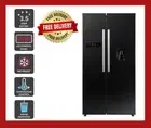Kogan 551L Side by Side Fridge with Water Dispenser (Black Stainless Steel)