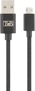 [T'nB] CBMUSBSON2 Reversible USB Micro Cable 2.4A 60 cm Black