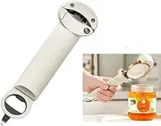 Multifunctional Retractable Bottle Opener,Jar Opener Bottle Opener, Adjustable Multifunctional Can Opener Jar Lid Gripper, for Weak Hands, Senior Arthritis (White)