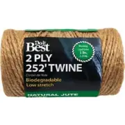 (48)-Do it Best 2-Ply x 252 Ft. Brown Jute Biodegradable String Twine 737283