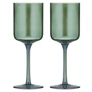 2pc Tempa Verity Crystal Clear Wine Glass Home Barware Drinking Stemware Fern