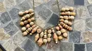 Artisan Made Primitive Clay Necklace One of a Kind