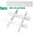 5pcs Adjustable Drawer Dividers Organiser Socks Make Up DIY Plastic Separators