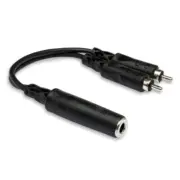 Hosa Y Cable 1/4" TSF to Dual RCA
