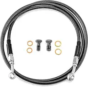 Mofun 70" Extended ABS Upper Hydraulic Front Brake Line Kit For 16"-18" Handlebar Compatible with 2014-2024 Harley Touring Street Glide Road King Electra Glide Road Glide with ABS, Stainless Steel
