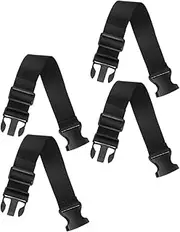 [FOYTOKI] 4Pcs Adjustable Luggage Connector Straps for Suitcases Travel Luggage Straps 100cm Long 3cm Wide for Outdoor Backpacking and Tent Bundling