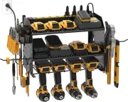 Power Tool Organizer Wall Mount with Charging Station Cordless Drill Holder with