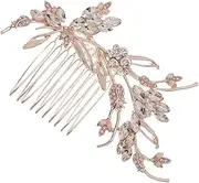MERRYHAPY Rhinestones Hair Comb for Weddings Elegant Vintage Headdress Accessory for Brides Bridesmaids Skin Friendly Durable Design for Parties Special Occasions