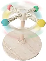 Bird Perches,Rotating Cage Perch Stand | Interactive Wooden Rotating Foraging Chewer for Lovebird Pet Pigeon Parakeet Cockatiel Conure Canary