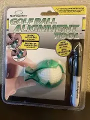 NEW-Softspikes Golf Ball Alignment Tool with Mini Marker-Clips to Your Bag