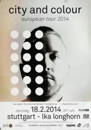 City And Colour - The Hurry, Stuttgart 2014 Concert Poster