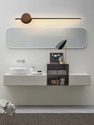 衛生間led鏡前燈浴室鏡柜專用長條燈現代極簡梳妝燈個性臥室壁燈