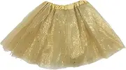 [Homaisson] Golden Tutu Skirt for Little One, Glittering Layered Princess Tutu for 3 to 8, Elastic Waistband, Dance Performance Party Tulle Skirts