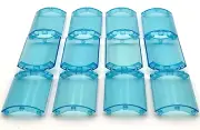 Lego 12 New Trans-Light Blue Cylinder Quarter 4 x 4 x 6 Panels Windows City Town