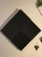 Acoustic Recording Studio Sound Treatment Wood Panel 2’X2’ X2” Foam Dispersement
