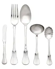 Ricci Argentieri Violino 18/10 Stainless Steel Satin 5pc Hostess Set