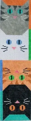 Cat Eyeglass Case Hand Painted Needlepoint Canvas