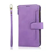 Luxury Flip PU Leather Zipper Wallet for Samsung Galaxy Note 20 Ultra Card Stand Phone Cover